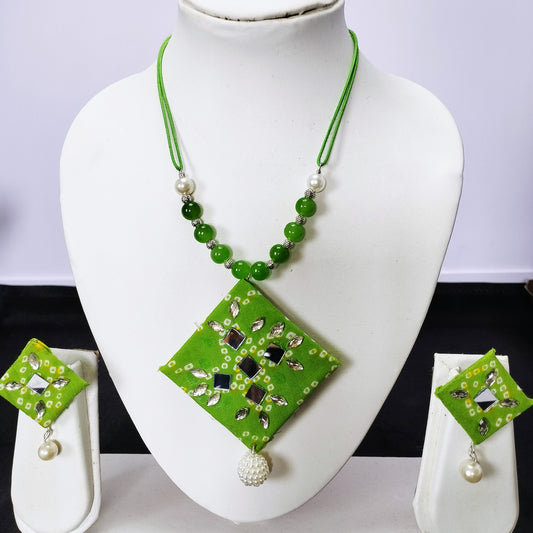 Green Fabric Jewellery