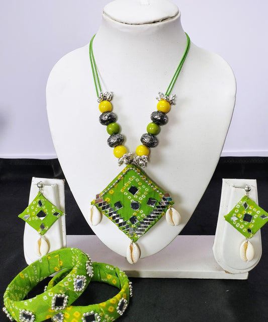 Green Fabric Jewellery