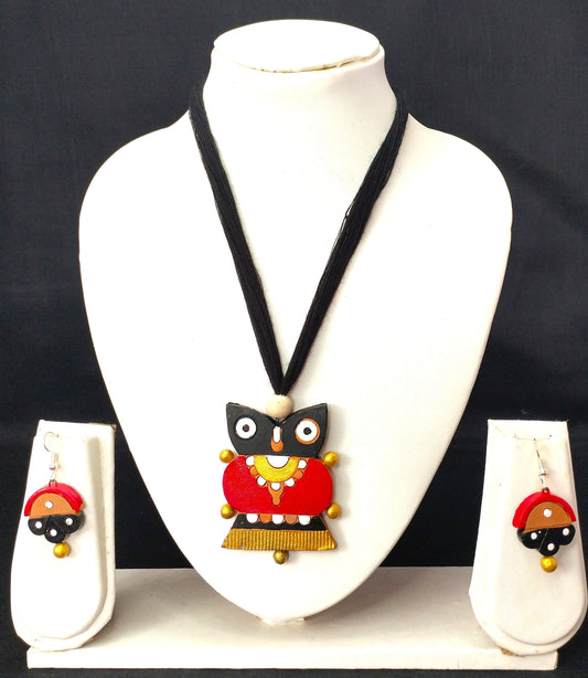 Black owl Terracotta Jewellery