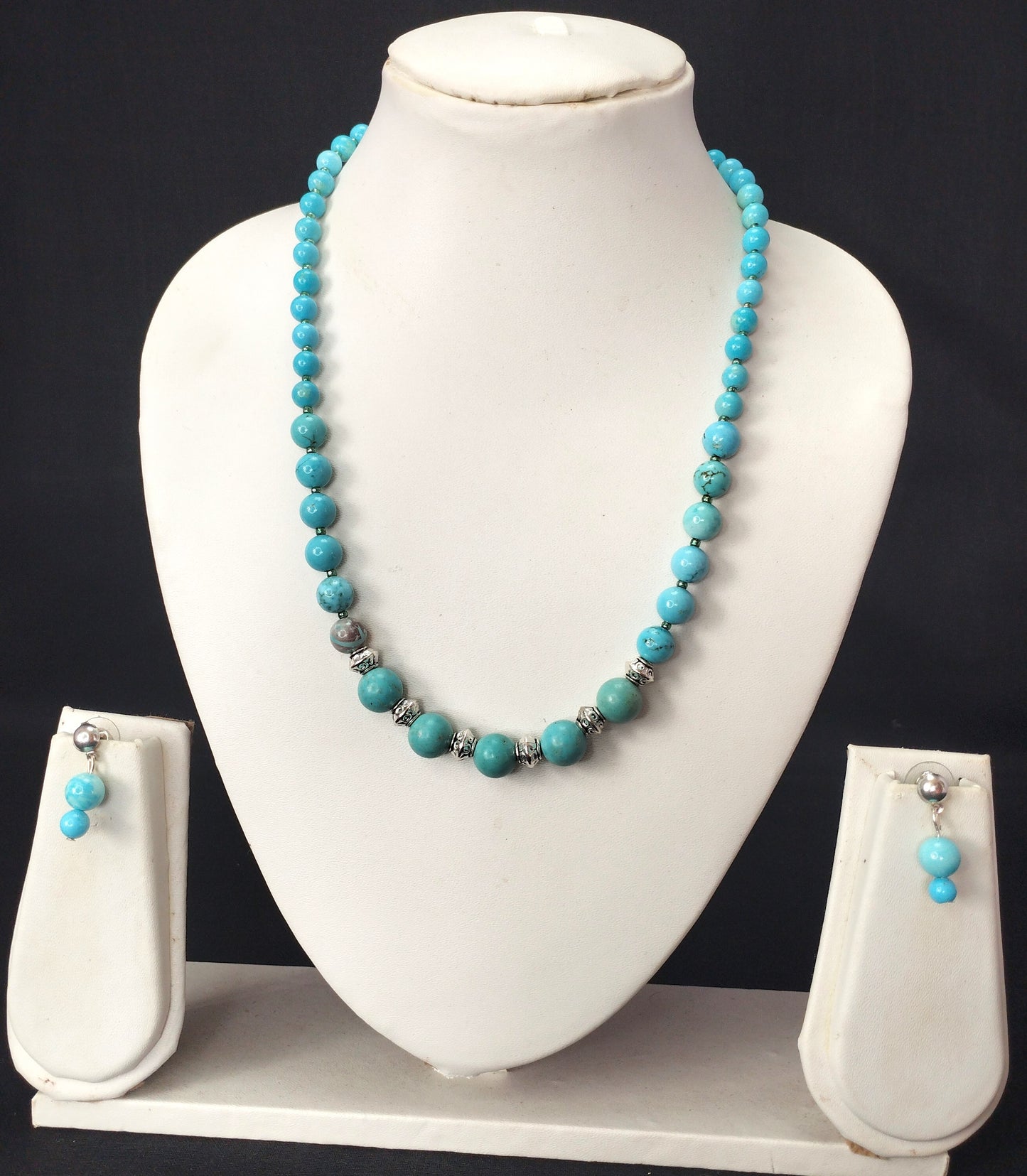 Turquoise Magnesite gemstone Necklace Set