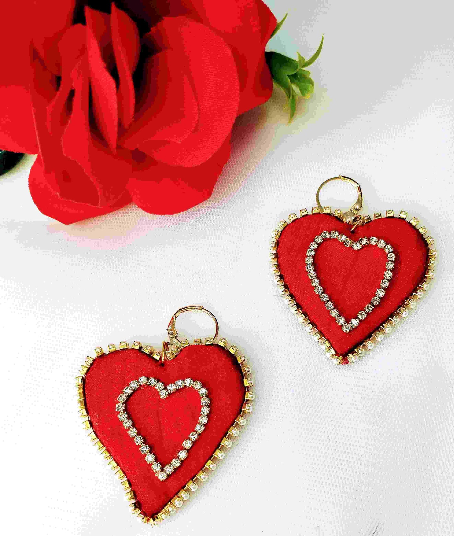 Red  Heart Earrings