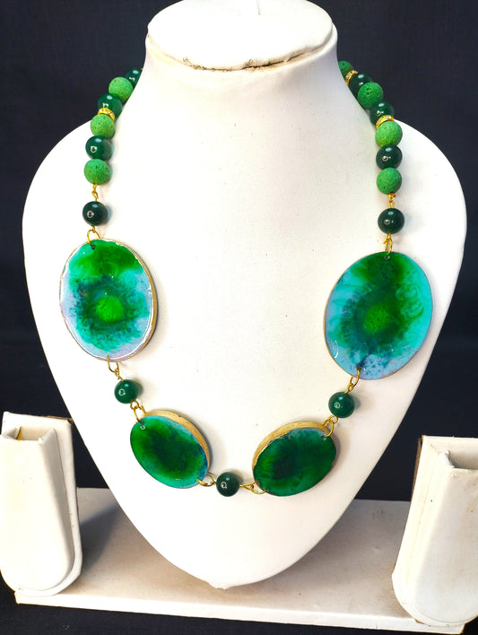 Green Resin Necklace