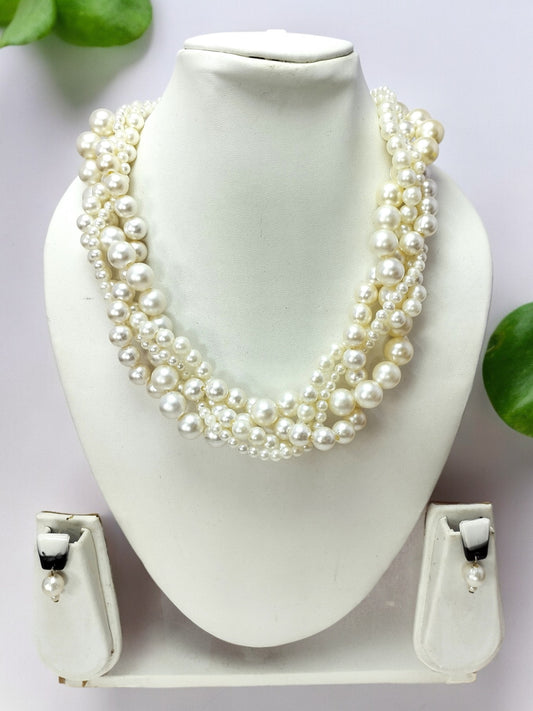 Pearl Indo western Necklace choker set