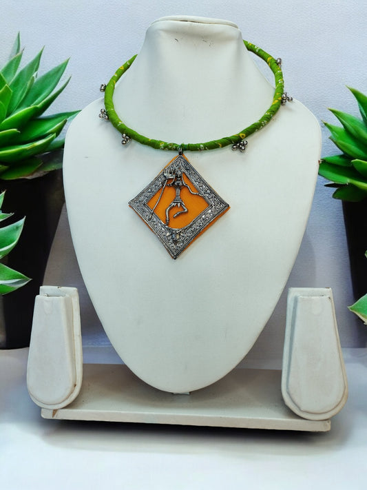 Choker  Necklace  set Green