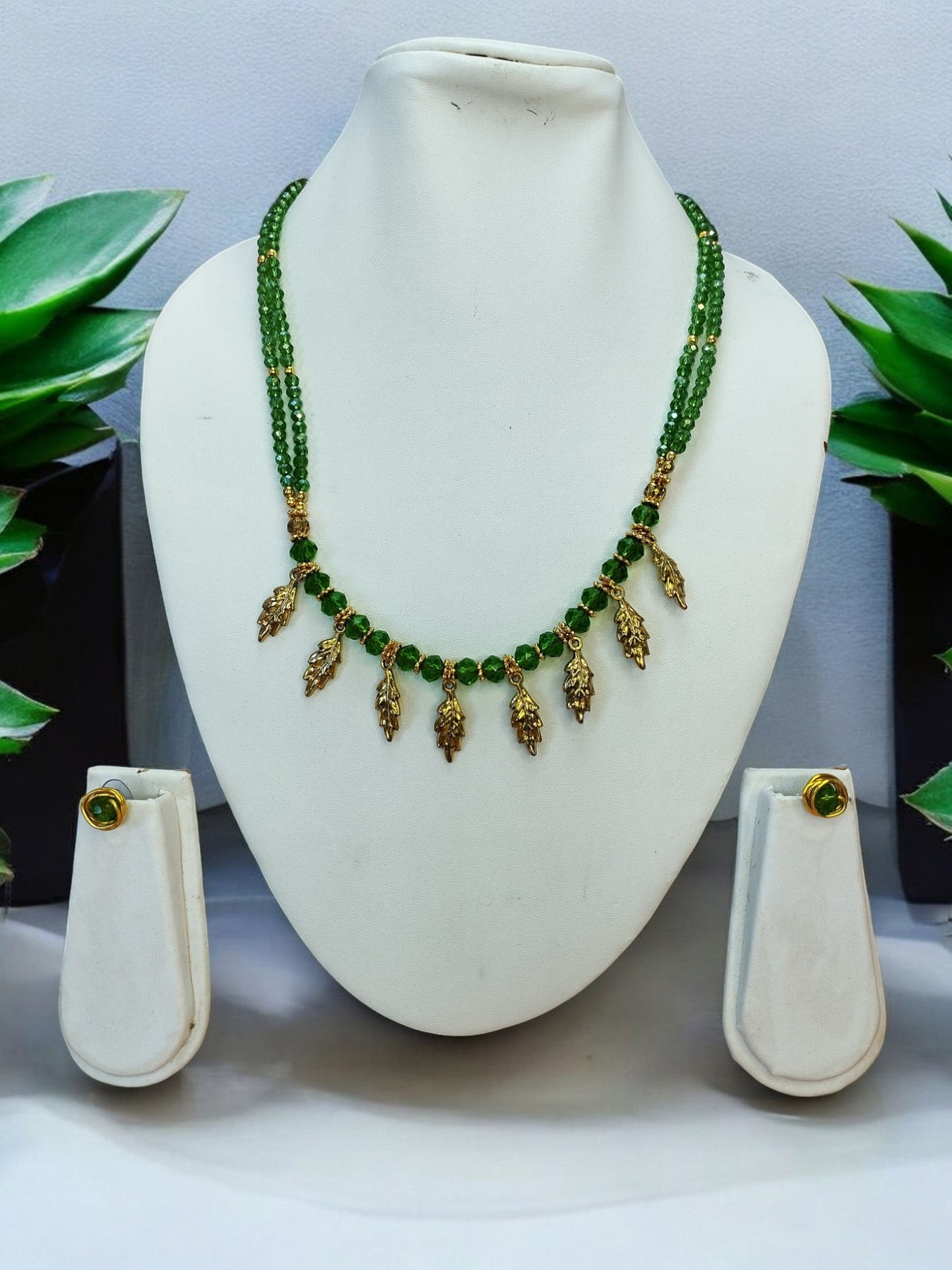 Green Crystal Jewellery Set